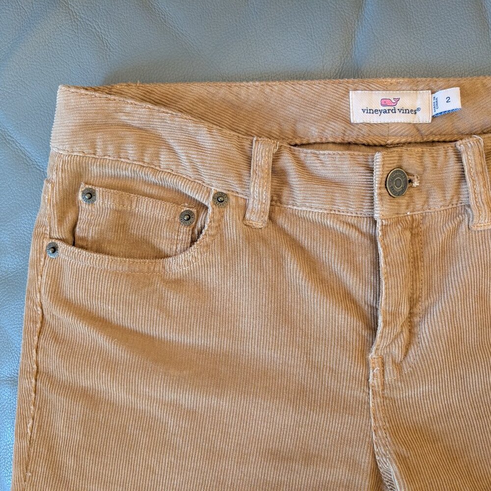 Vineyard Vines Corduroy Pant - Women's Size 2 - Khaki Camel - RN# 134578 Cotton